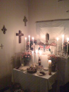 This was a Day of the Dead memorial dedicated to the family's ancestors and relatives that passed away.