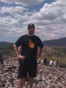 At the top of Teotihuacan 