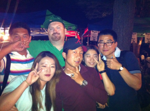 Koreans wanting to pose with me.